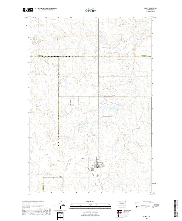 Isabel, SD — USGS 7.5-minute topo (2021)