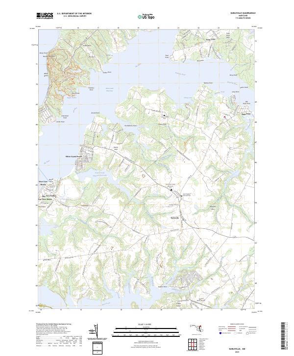 Earleville, MD — USGS 7.5-minute topo (2023)