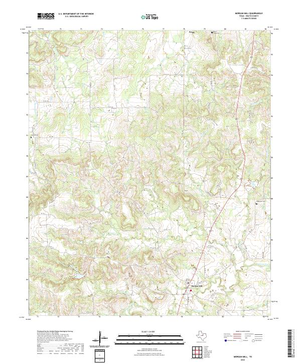 Morgan Mill, TX — USGS 7.5-minute topo (2022)