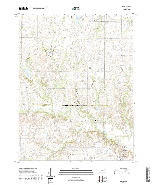 Madison, KS — USGS 7.5-minute topo (2022)