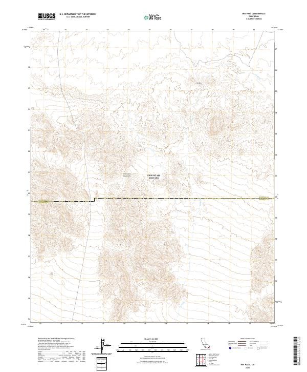 Iris Pass, CA — USGS 7.5-minute topo (2021)