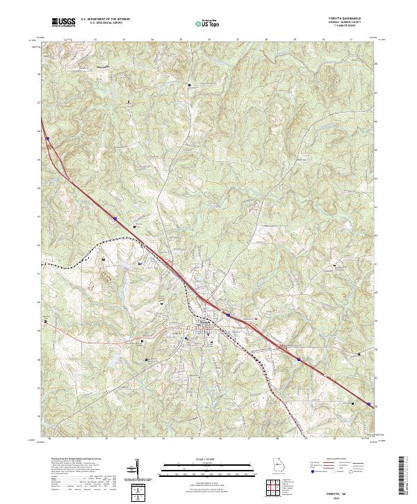 Forsyth, GA — USGS 7.5-minute topo (2024)