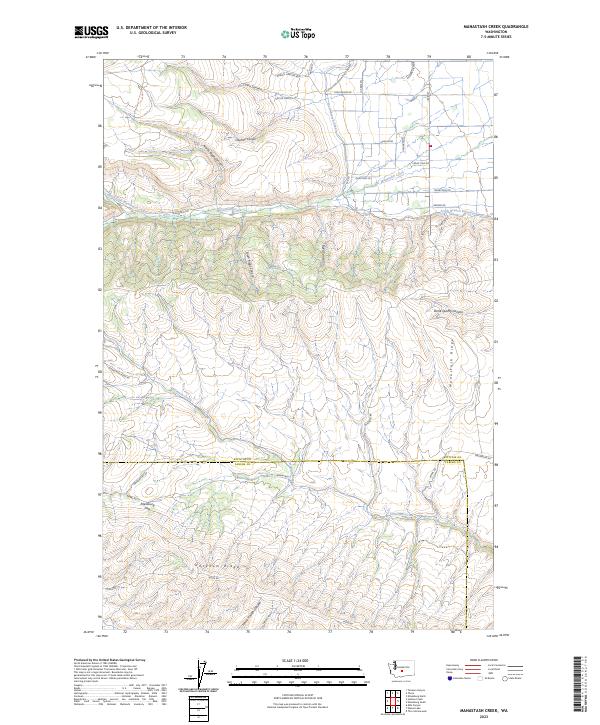 Manastash Creek, WA — USGS 7.5-minute topo (2023)