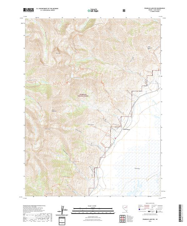 Franklin Lake NW, NV — USGS 7.5-minute topo (2021)