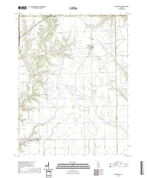 New Douglas, IL — USGS 7.5-minute topo (2024)