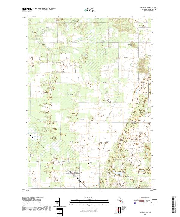 Grand Marsh, WI — USGS 7.5-minute topo (2022)