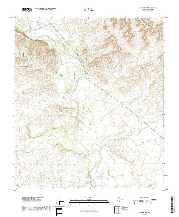 Chalk Bluff, TX — USGS 7.5-minute topo (2022)