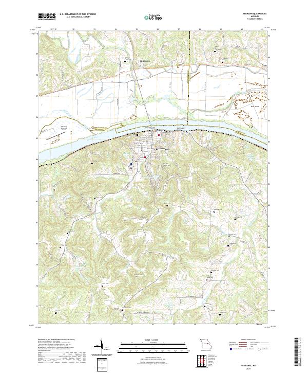 Hermann, MO — USGS 7.5-minute topo (2021)