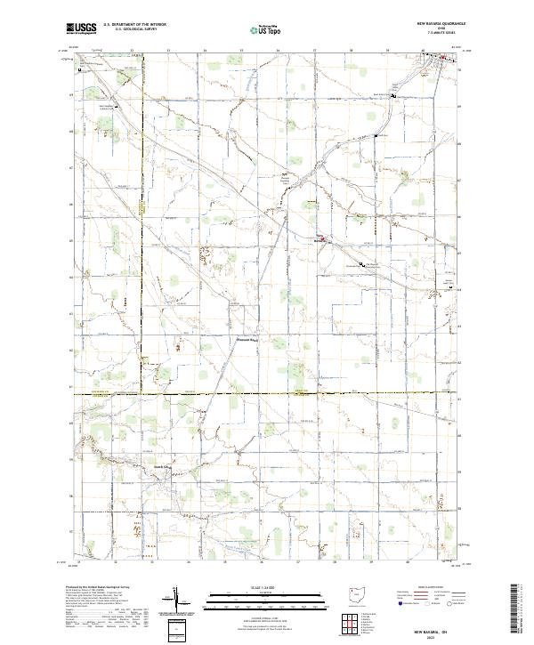 New Bavaria, OH — USGS 7.5-minute topo (2023)