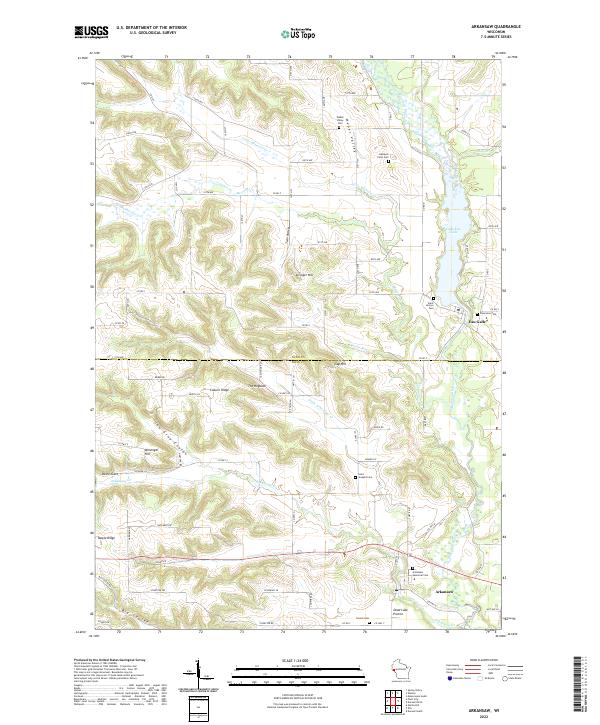 Arkansaw, WI — USGS 7.5-minute topo (2022)