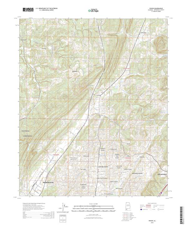 Pinson, AL — USGS 7.5-minute topo (2026)