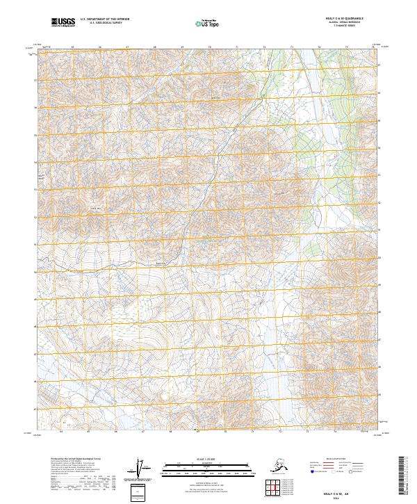 Healy C-6 SE, AK — USGS 7.5-minute topo (2024)