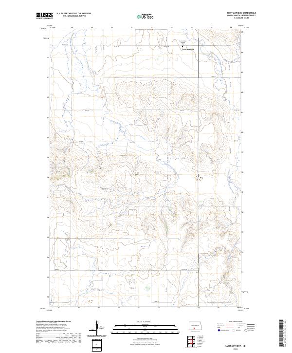Saint Anthony, ND — USGS 7.5-minute topo (2024)