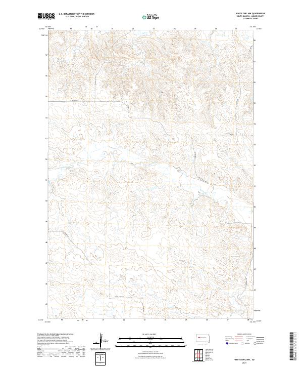 White Owl NW, SD — USGS 7.5-minute topo (2021)