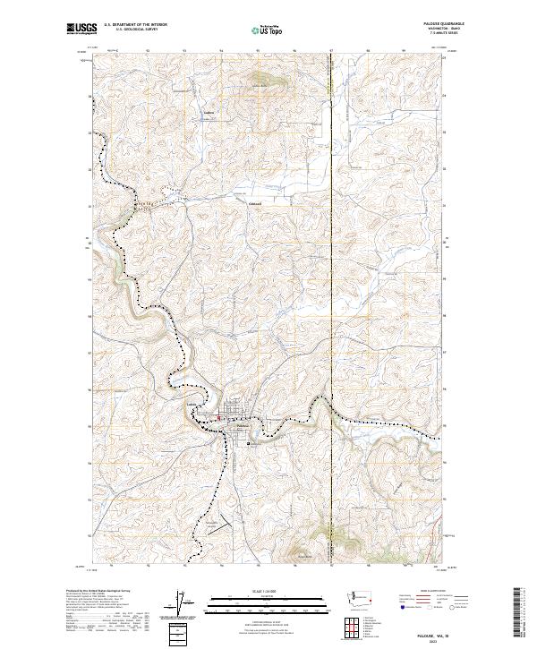 Palouse, WA-ID — USGS 7.5-minute topo (2023)