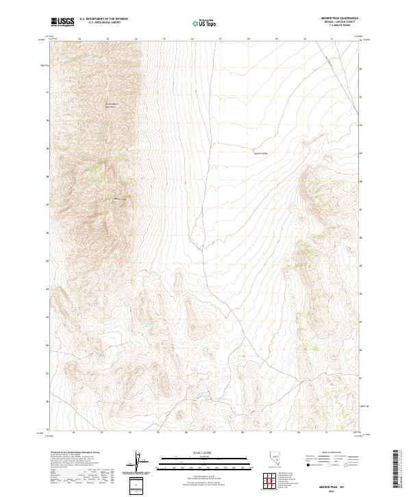 Meeker Peak, NV — USGS 7.5-minute topo (2021)
