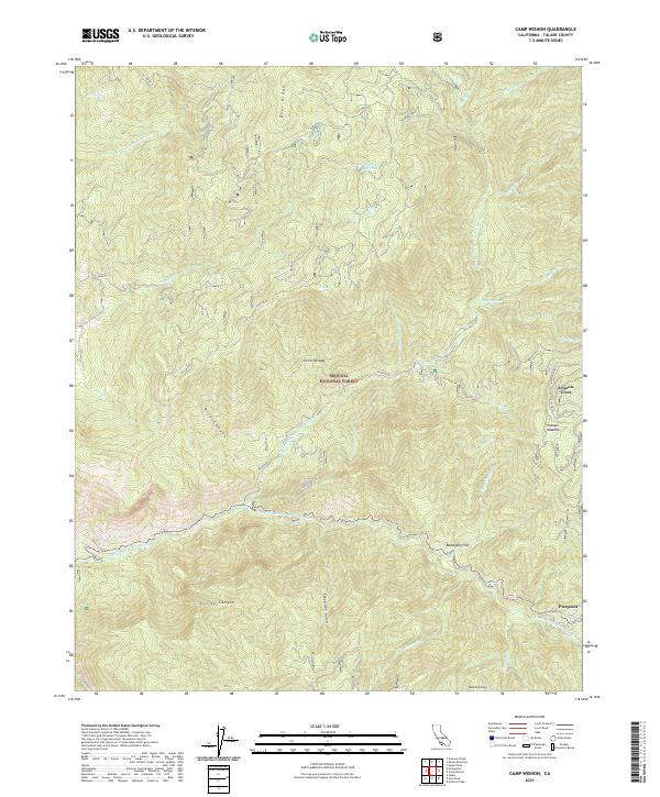 Camp Wishon, CA — USGS 7.5-minute topo (2021)