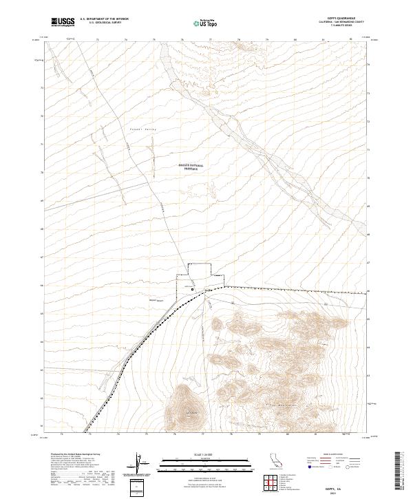 Goffs, CA — USGS 7.5-minute topo (2021)