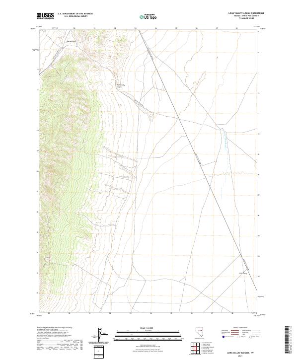 Long Valley Slough, NV — USGS 7.5-minute topo (2021)