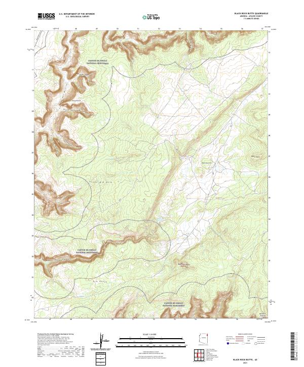 Black Rock Butte, AZ — USGS 7.5-minute topo (2021)