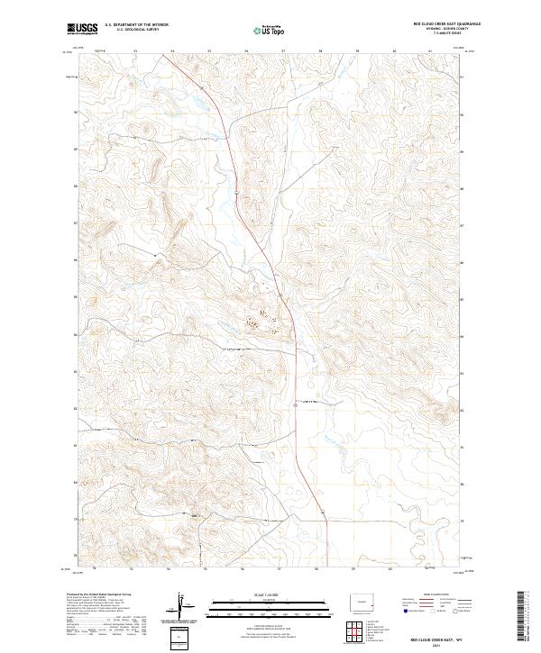 Red Cloud Creek East, WY — USGS 7.5-minute topo (2021)