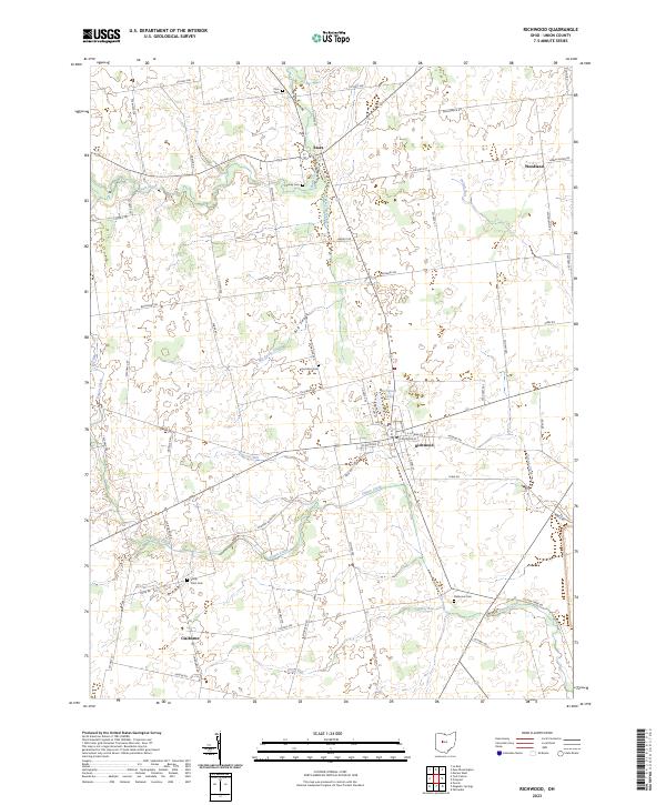 Richwood, OH — USGS 7.5-minute topo (2023)