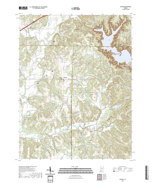 Poland, IN — USGS 7.5-minute topo (2022)