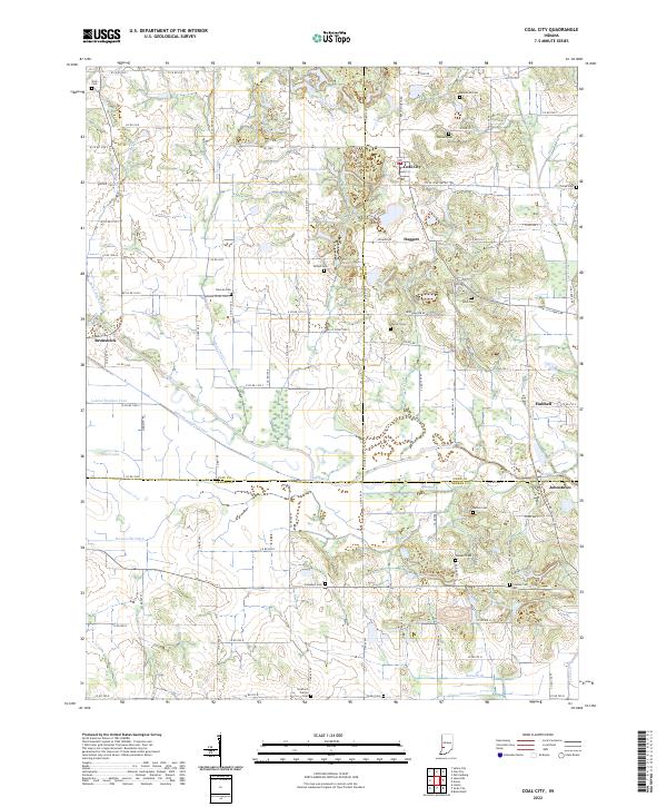 Coal City, IN — USGS 7.5-minute topo (2022)