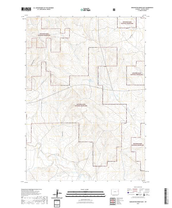 Darlington Draw East, WY — USGS 7.5-minute topo (2021)