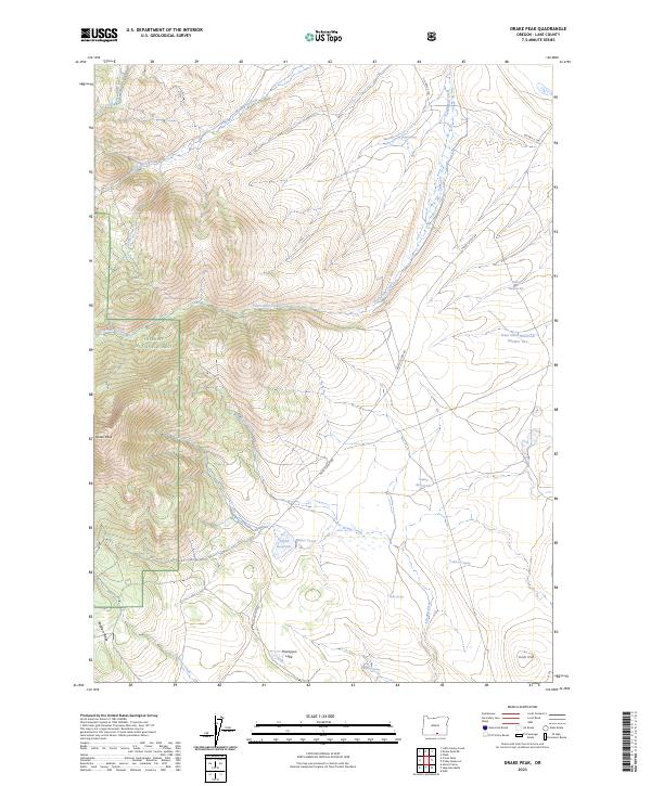 Drake Peak, OR — USGS 7.5-minute topo (2023)