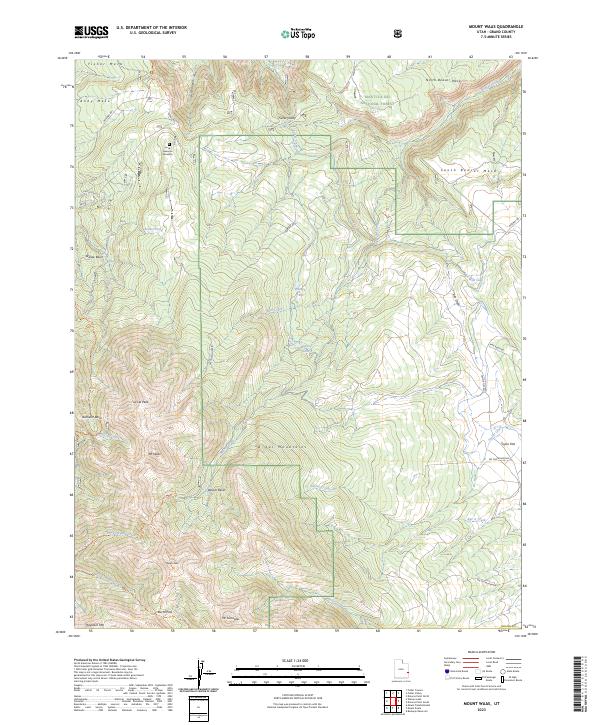 Mount Waas, UT — USGS 7.5-minute topo (2023)