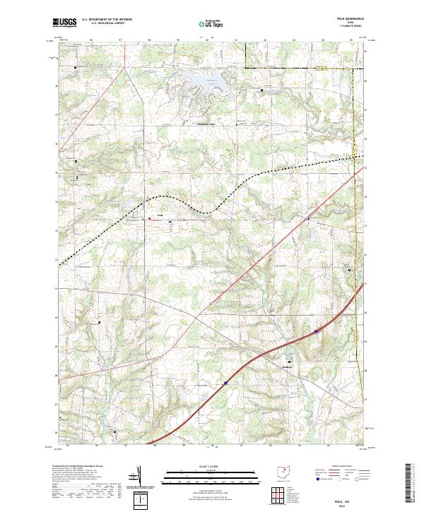 Polk, OH — USGS 7.5-minute topo (2023)