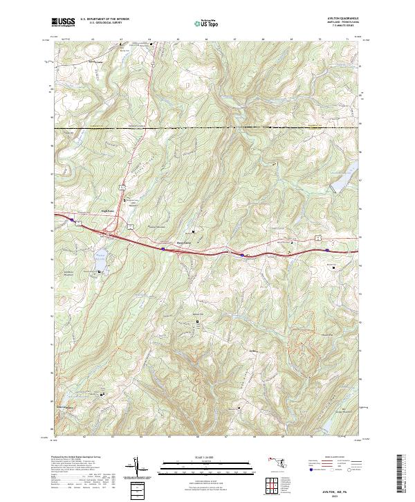 Avilton, MD-PA — USGS 7.5-minute topo (2023)