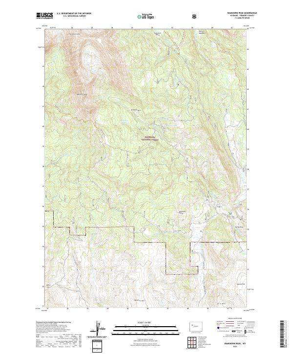 Ramshorn Peak, WY — USGS 7.5-minute topo (2021)
