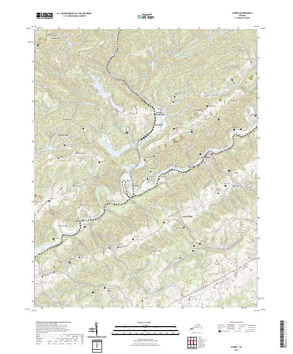 Carbo, VA — USGS 7.5-minute topo (2022)