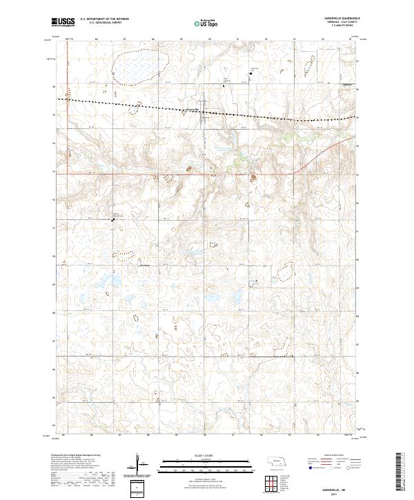Saronville, NE — USGS 7.5-minute topo (2021)