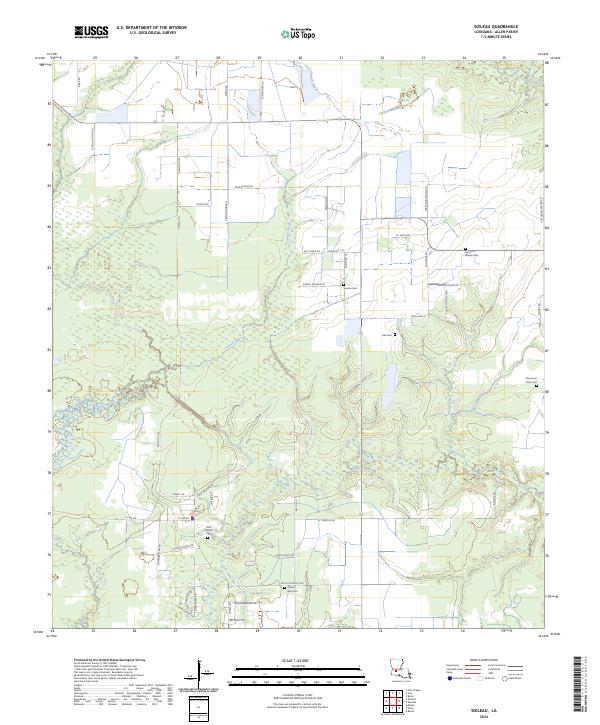 Soileau, LA — USGS 7.5-minute topo (2024)