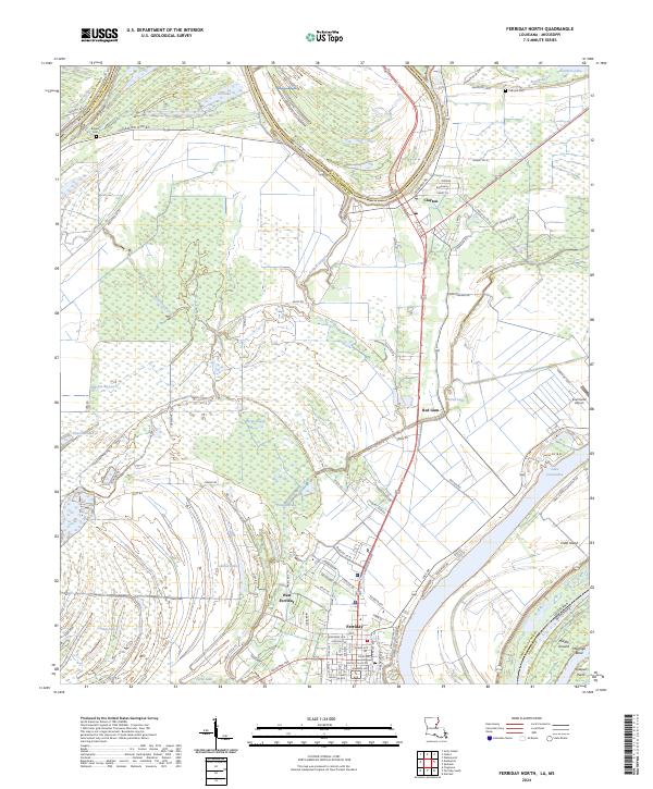 Ferriday North, LA-MS — USGS 7.5-minute topo (2024)