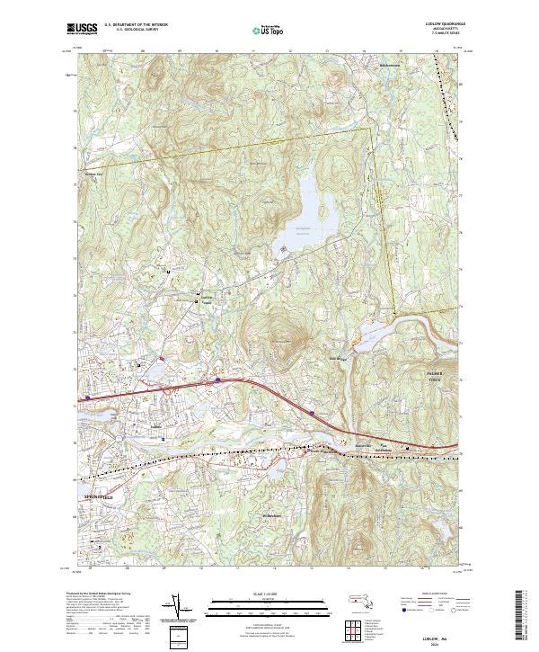 Ludlow, MA — USGS 7.5-minute topo (2024)