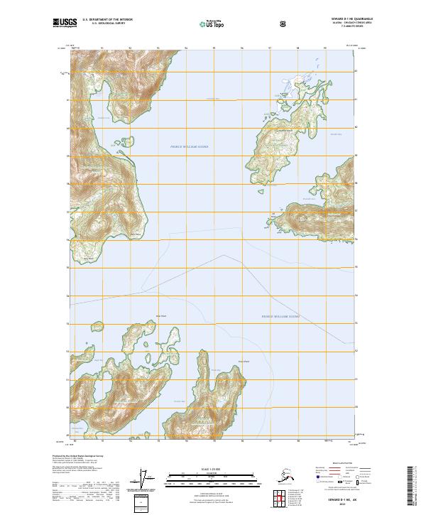 Seward D-1 NE, AK — USGS 7.5-minute topo (2023)