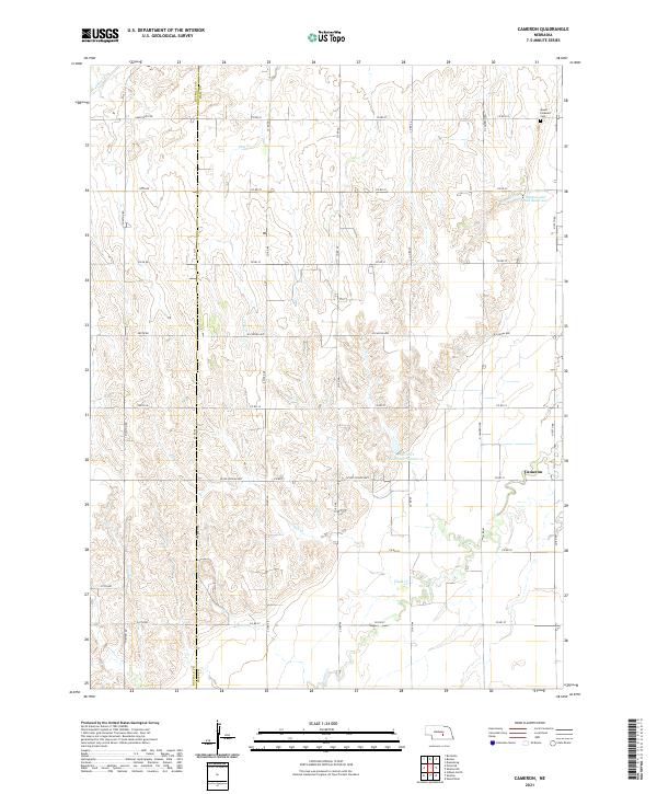 Cameron, NE — USGS 7.5-minute topo (2021)