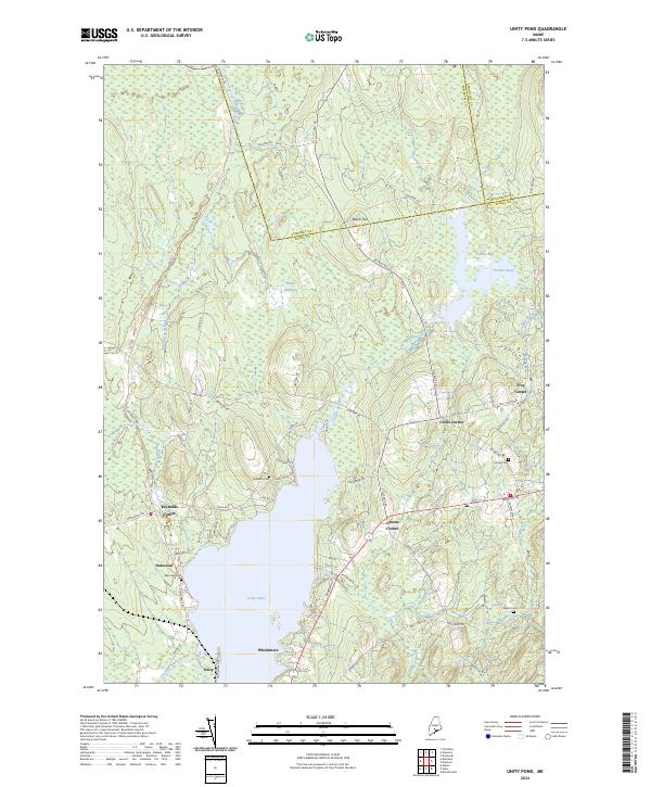 Unity Pond, ME — USGS 7.5-minute topo (2024)