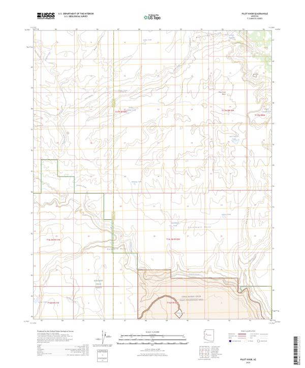 Pilot Knob, AZ — USGS 7.5-minute topo (2026)
