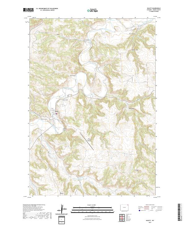 Hulett, WY — USGS 7.5-minute topo (2021)