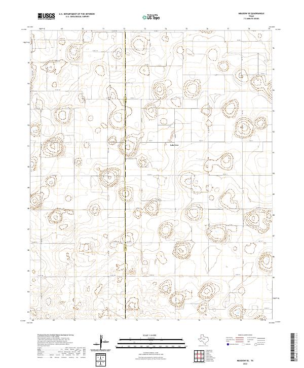 Meadow SE, TX — USGS 7.5-minute topo (2022)