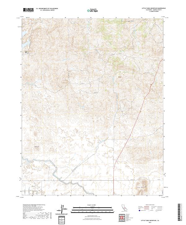 Little Table Mountain, CA — USGS 7.5-minute topo (2021)