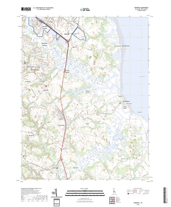 Frederica, DE — USGS 7.5-minute topo (2023)