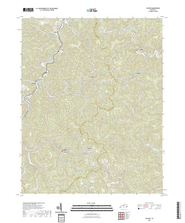 Tilford, KY — USGS 7.5-minute topo (2022)