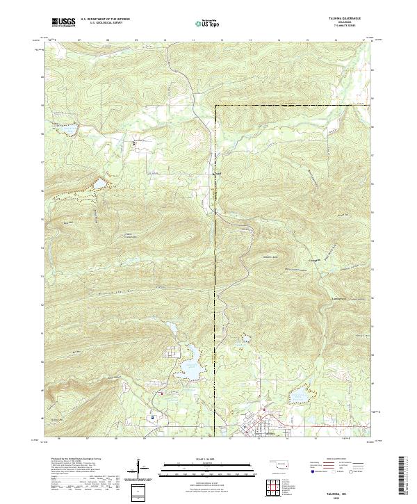 Talihina, OK — USGS 7.5-minute topo (2022)