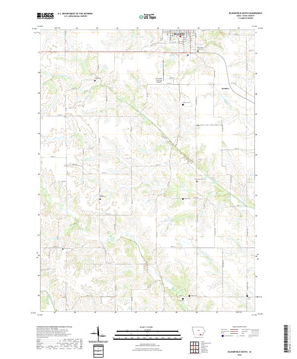 Bloomfield South, IA — USGS 7.5-minute topo (2022)